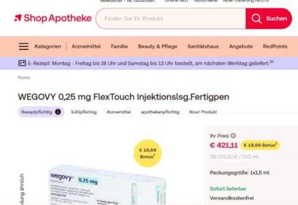 Wegovy Selbstversuch - nicht immer sind durch teure TV-Werbung bekannte Apotheken die richtige Kaufempfehlung.